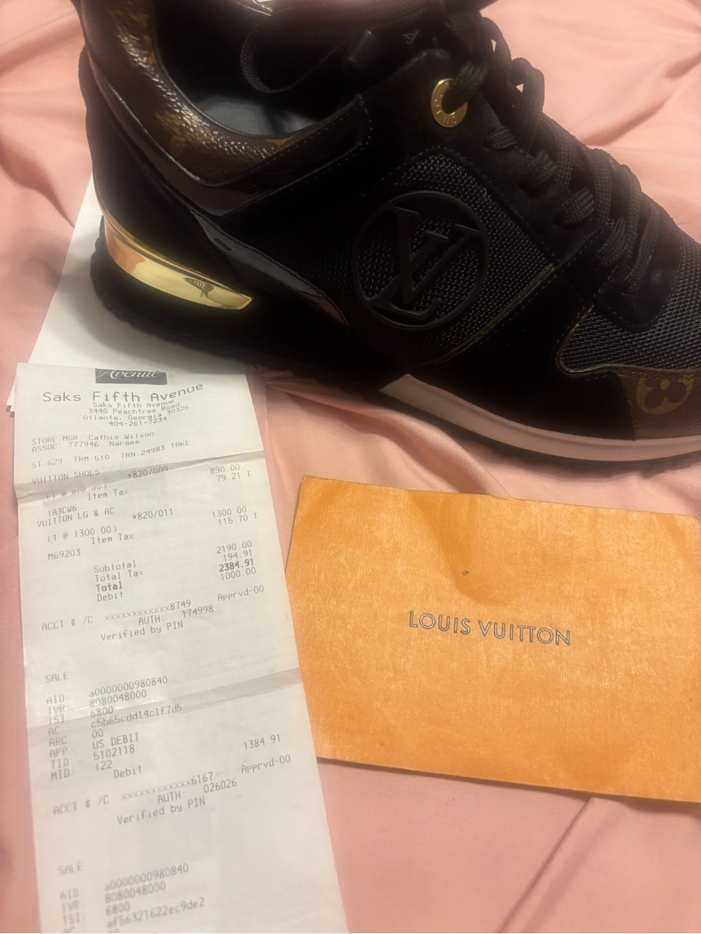 Louis Vuitton Black and Gold Women's Sneakers - Picture 3 of 5